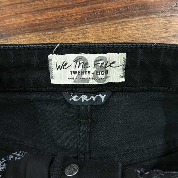 We The Free crvy vintage black shorts - Free People Black Denim Shorts Sz28 - Picture 5 of 12